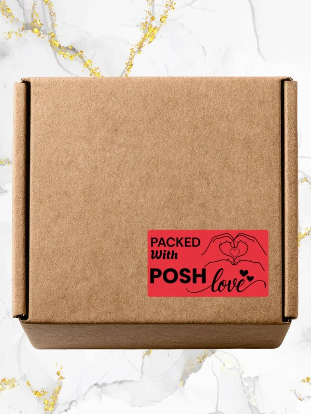 100 Thank you Stickers Packed with Posh Love | Small Business Labels
